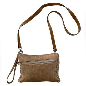Hammitt Nash Convertible Crossbody Bag Wristlet Purse Distressed Leather Studded